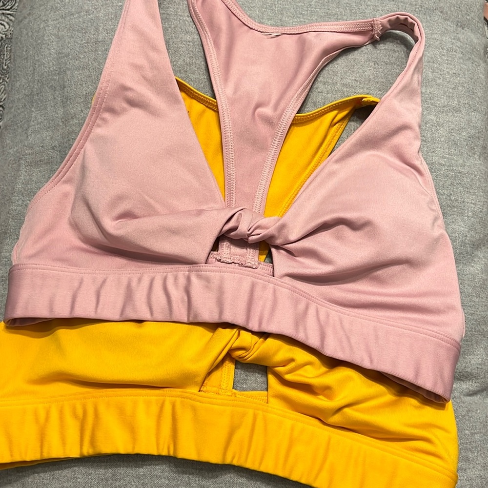 Pink bras Sweat to Swim